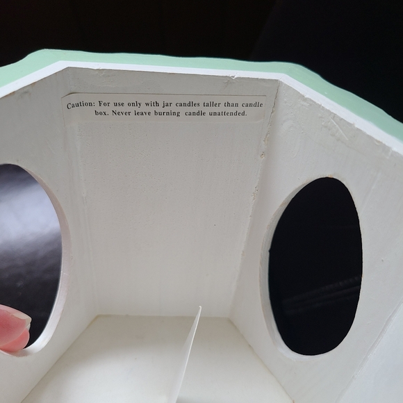 Decorative Hexagonal Jar Candle Holder with Dragonfly Design - Picture 6 of 12